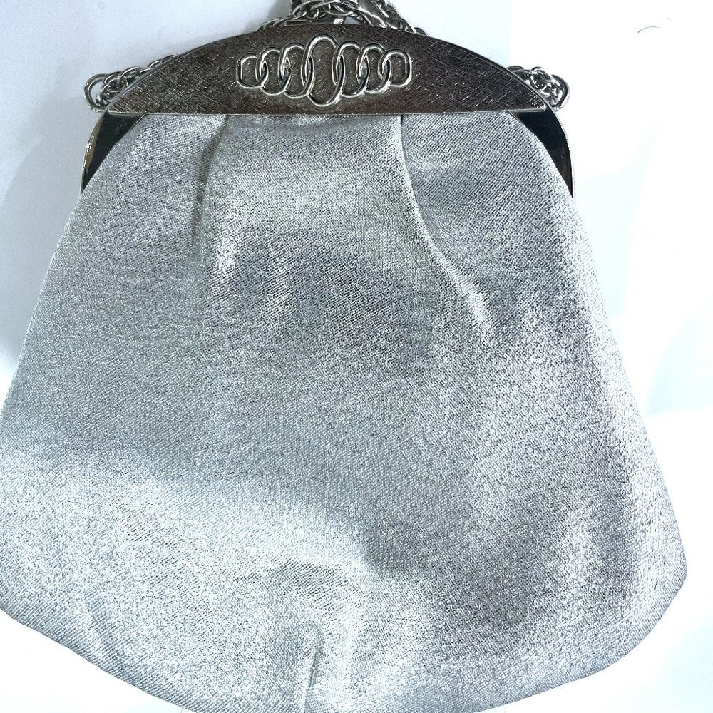 Vintage 1960s Silver Evening Clutch Bag (USA)